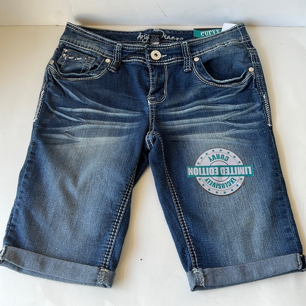 Ariya Jeans Curvy Shorts Denim New 5/6
